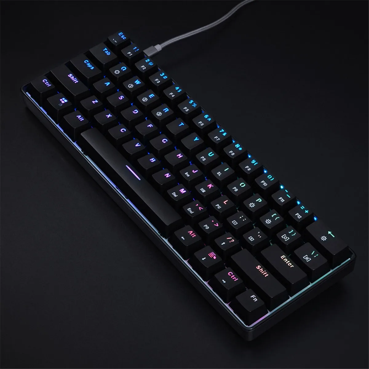 Gateron переключатель RGB игра механическая клавиатура оптическая ось может быть вставлен кабель Механическая ось 61 Ключ Игры