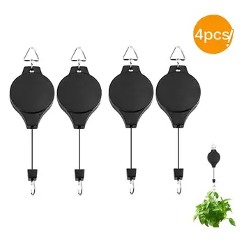 

Retractable Pulley Hook Hanging Pull Down Hanger For Flower Plant Baskets Garden Tool