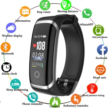 

M4 Smart Bracelet Continuous Heart Rate Monitor Tracker Blood Pressure IP67 Waterproof USB Charging Call Message Reminder Watch