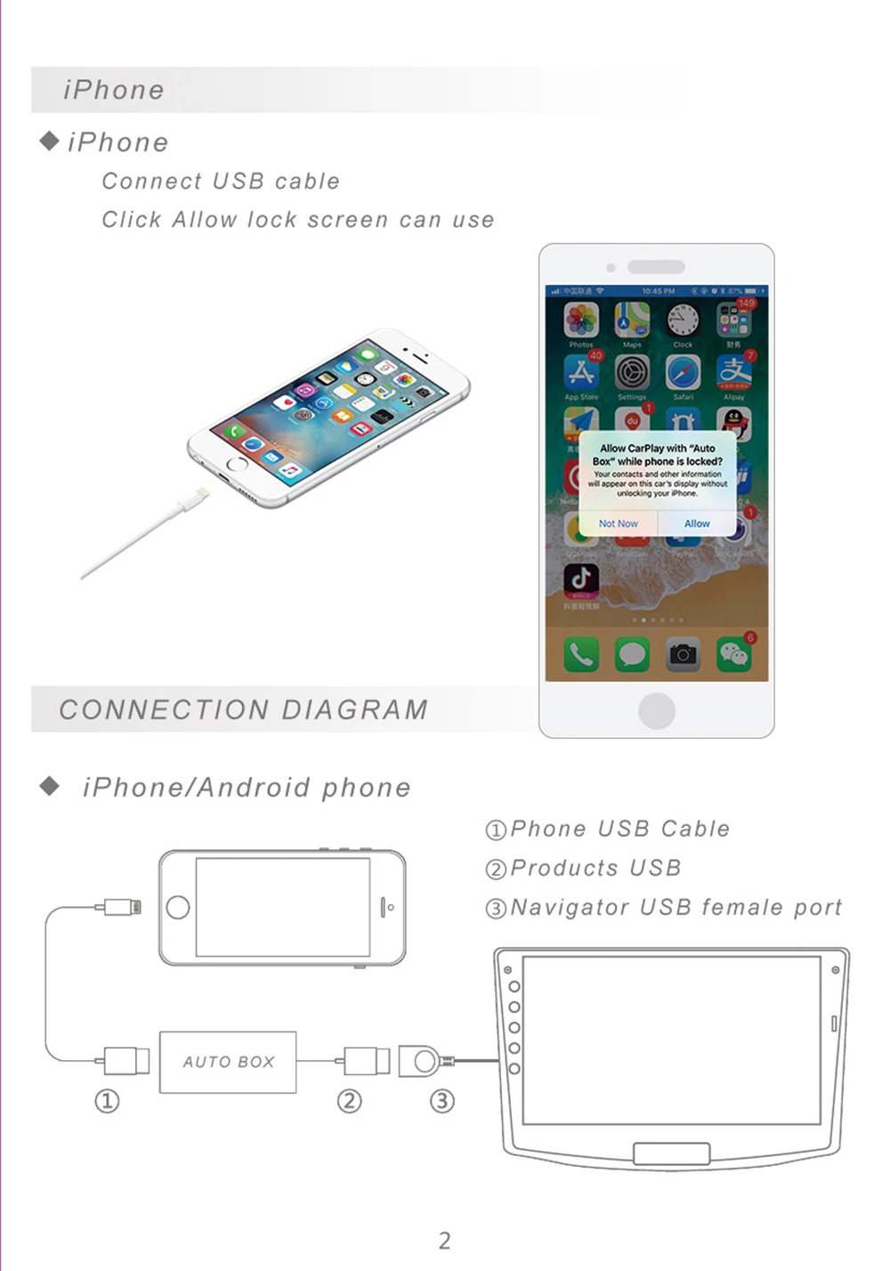 USB Smart UI Link Apple CarPlay Dongle адаптер для Android навигационный плеер мини USB Carplay Stick с Android Auto DY326