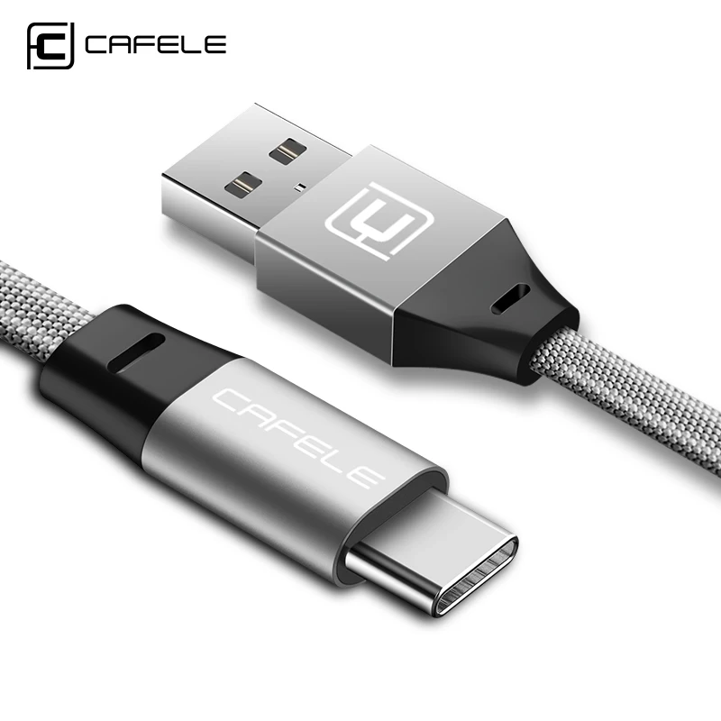 Cafele usb type C для Xiaomi A1 type C кабель для huawei mate 10 Pro type C Быстрая зарядка 5 в 2,4 A usb type-c кабель