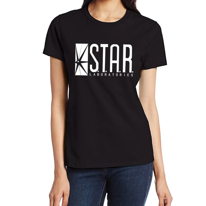 

The Flash TV Series Flim T- Shirt Women Short Sleeve Summer T Shirts STAR Labs Superman Tees Female Loose Casual Tops