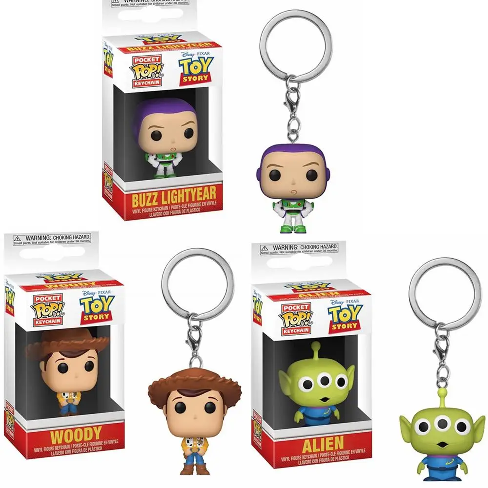 FUNKO Поп мультфильм Pockey брелок История игрушек Вуди Базз Лайтер инопланетянин