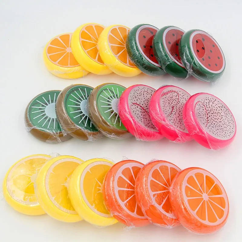 12Pcs Fruit Magnetic Colored Clay Mud Kids Baby Fun Toys Crystal  Intelligent Hand Gum Plasticine Rubber  Playdough Gift TY0135 (1)