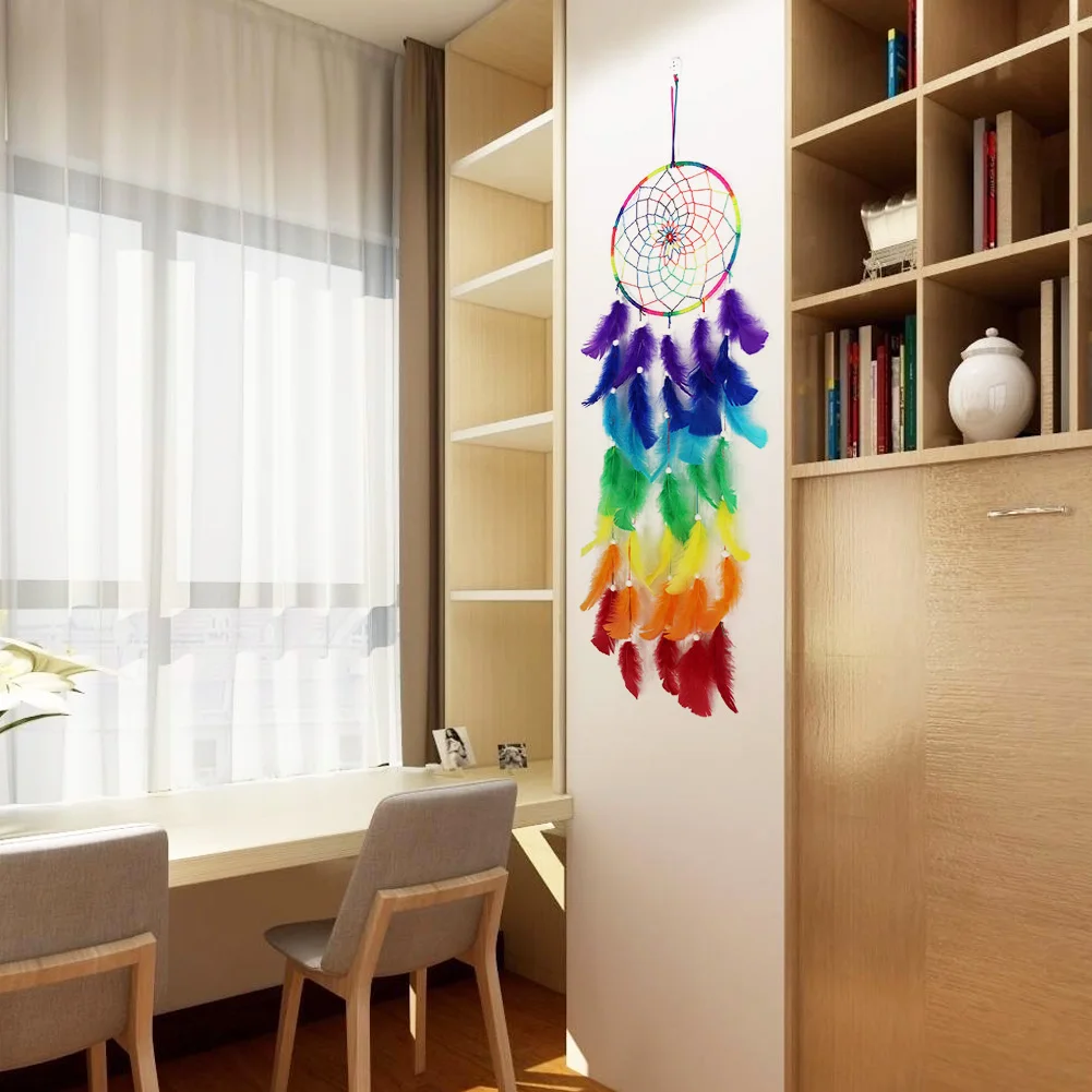 ライトブルー39 フェザー付ドリームキャッチャーm 百貨店 ライトブルー39 フェザー付ドリームキャッチャーm 百貨店