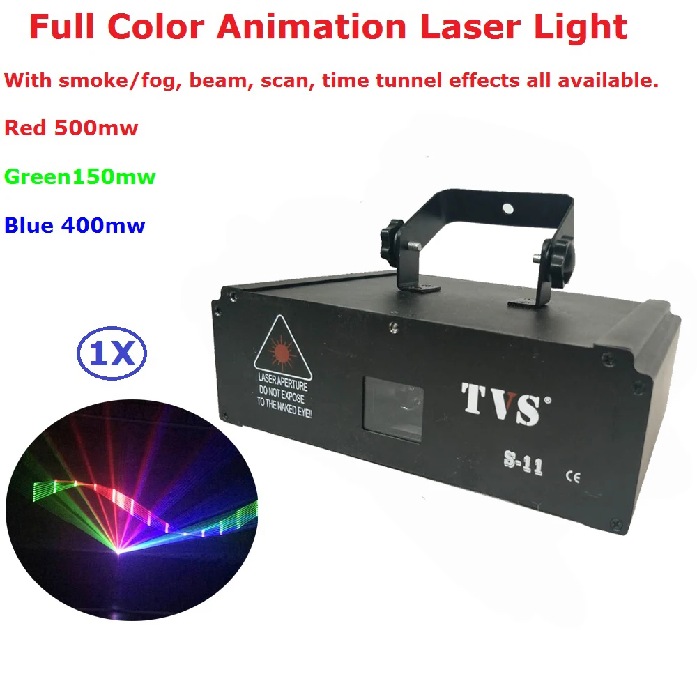 ЕС/США Plug новейший лазер сценическое освещение 1 Вт RGB полноцветная анимация лазерные огни для помещений рождественские праздничные украшения