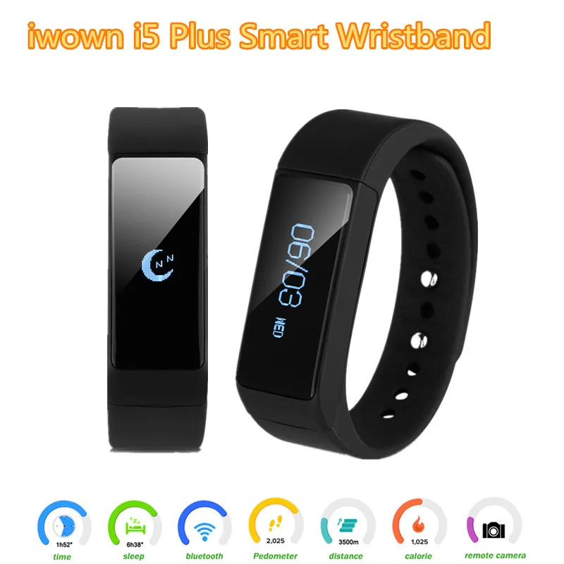 Смарт-Группы iwown i5 плюс Excelvan I5 Плюс Умный Браслет Bluetooth 4.0 Водонепроницаемый Сенсорный Экран Фитнес-Трекер Здоровья Браслет