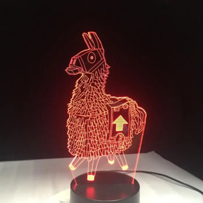 3D мультфильм животных ламы ночник 7 цветов светодиодный настольная лампа украшение комнаты подарок TN88