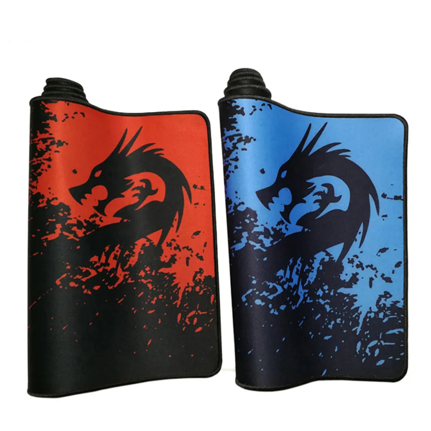 Rakoon Professional Gaming Mouse Pad Blue/Red Dragon 300x800mm PC Laptop Desktop Computer Mousepad Mat for Dot 2 Lol CSGO Gamer