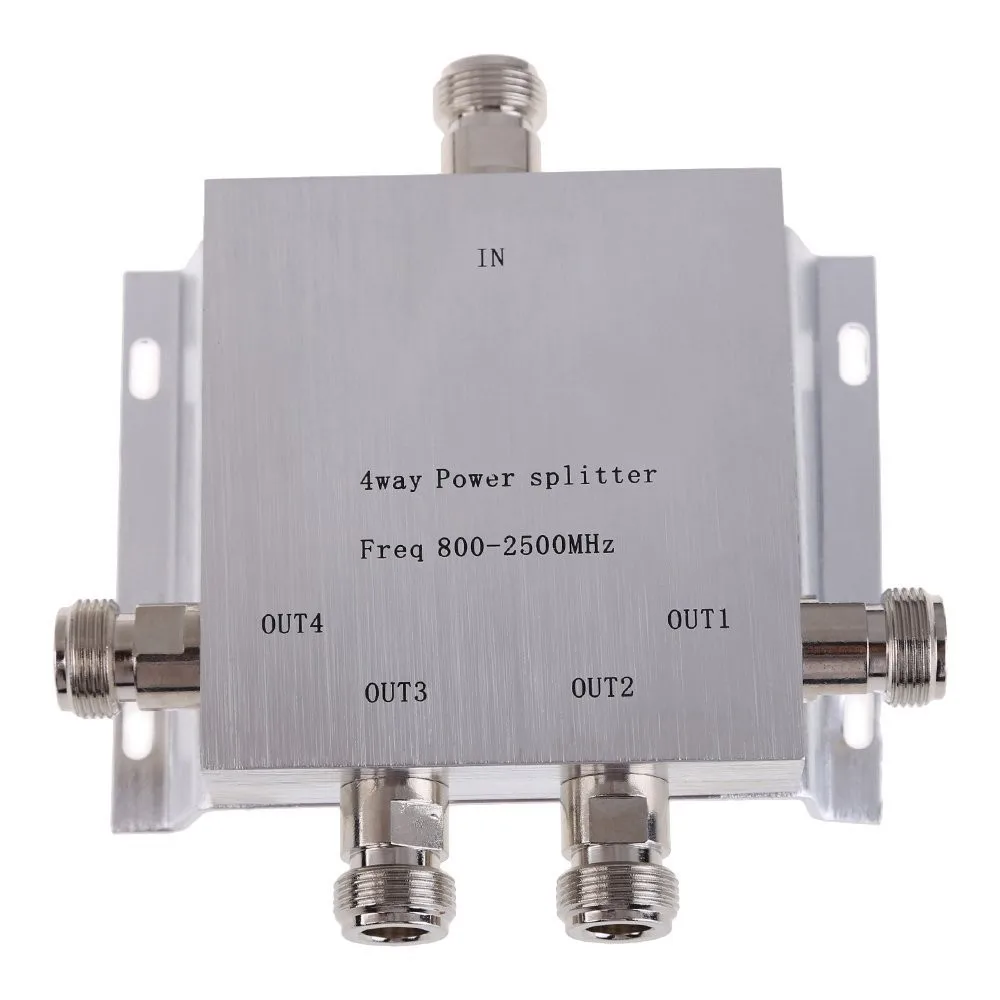Мощность Splitter 800 ~ 2500 мГц N 4 Way РФ делитель для GSM и CDMA dcs 3 г повторитель сигнала