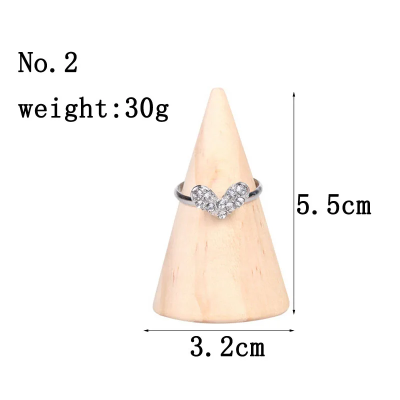 Оригинальные деревянные конические кольцо Дисплей кольцо стенд Поддержка кольцо сиденье стеллаж для хранения ювелирных изделий Jewelry