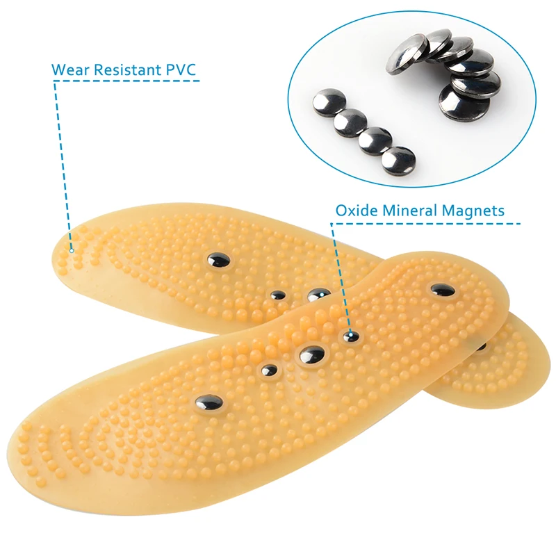 Soumit стельки магнитотерапия массажер стельки для Для мужчин Для женщин способствует хорошему кровообращению стопы магнит уход за здоровьем обувные колодки стельки обуви утяжелители для ног подошва для обуви