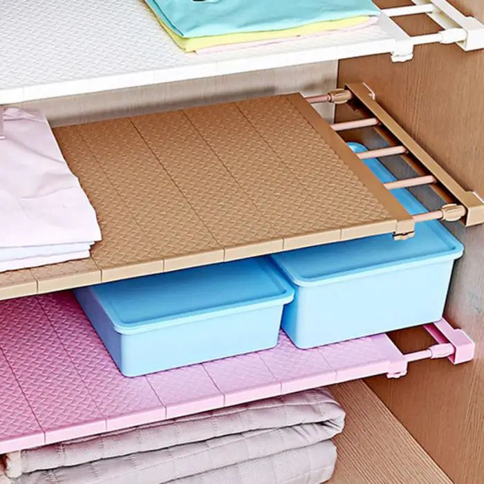 Closet Organizer Storage Shelf Space Saving Wall Mounted Adjustable Wardrobe Kitchen Rack MYDING