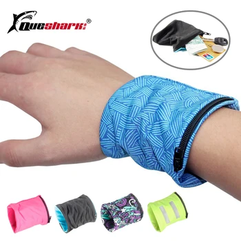 

Reflective Zipper Pocket Sport Wristband Cycling Running Wrist Wallet Coin Keys Storage Bag Wrist Support Wrap Strap Brace Pouch