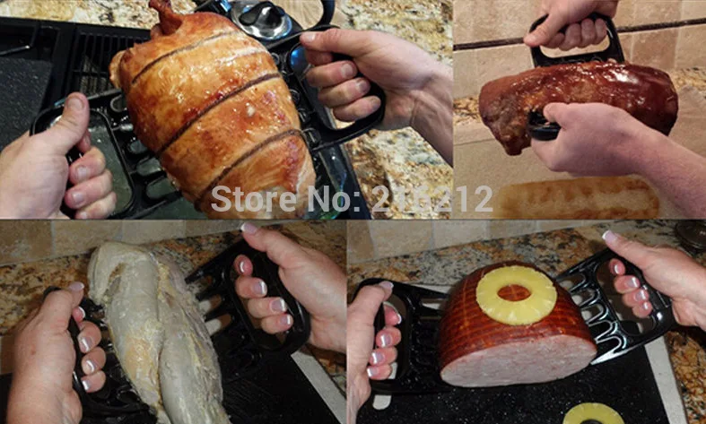 Гризли когти мясо обработчик Вилы Щипцы тянуть лоскуток свинины Принадлежности для шашлыков барбекю инструмент JK17