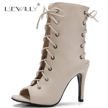 

Lsewilly Sandals Summer 2018 Sexy Women Open Toe Lace Up Sandals Slingbacks Thin Heel Women Roman Cut-outs Shoes Woman S496
