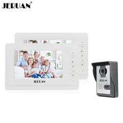 JERUAN 7 inch  video door phone intercom system 2 monitor 1 camera doorphone Speaker intercom hands-free free shipping