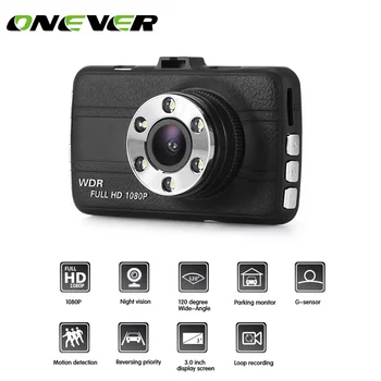 

Onever Dash camera 1080P Car 4-inch 120-degree Recorder 6 LED Driving Recorder Tracking Camera Night Vision Camera
