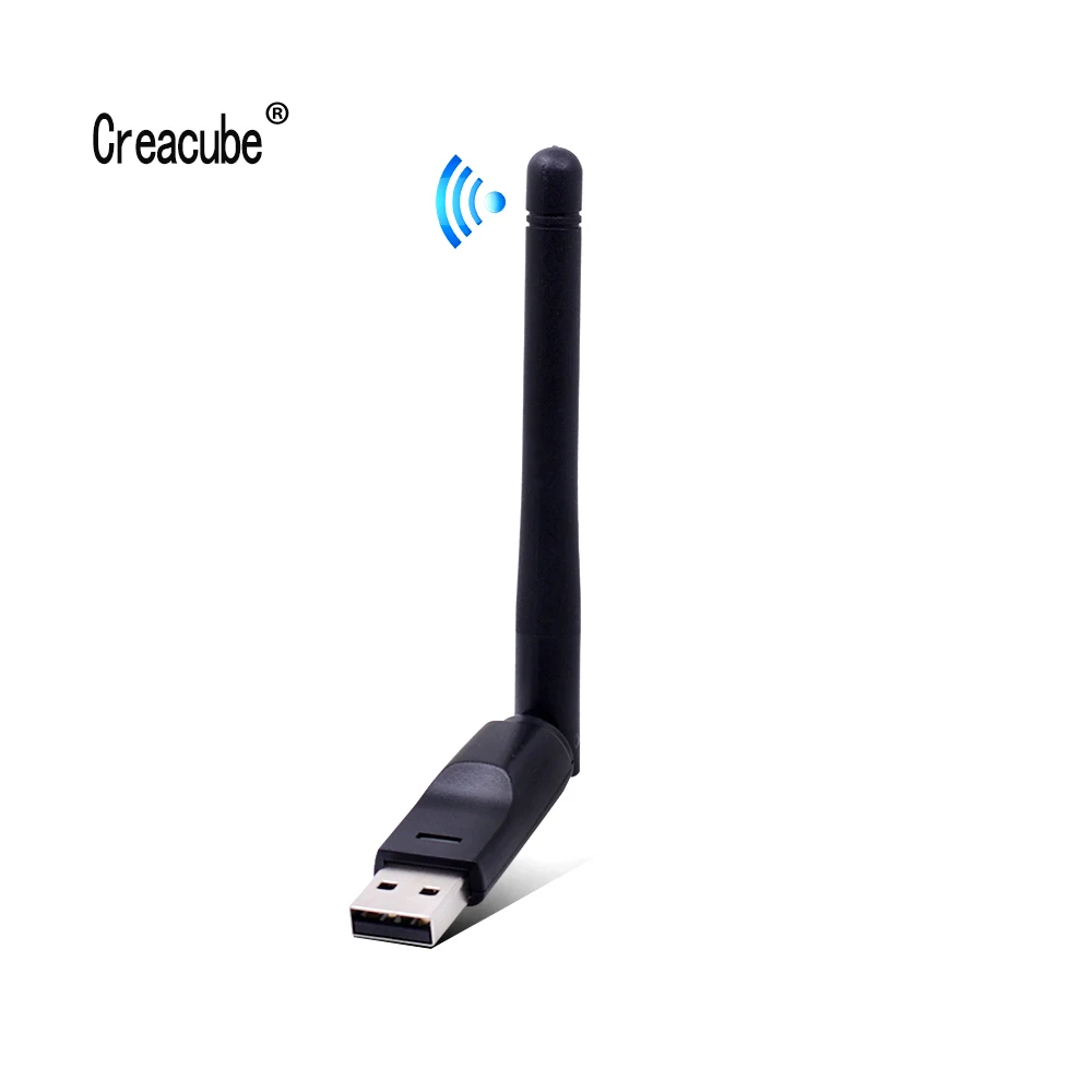 Creacube USB 2,0 WiFi беспроводная сетевая карта 150M 802,11 b/g/n LAN адаптер для ноутбука ПК MTK7601 чип