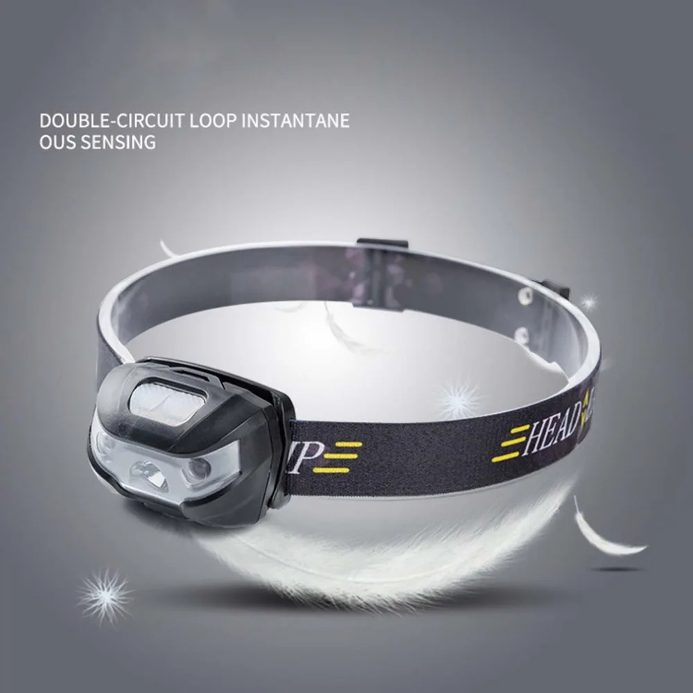 

Mini LED Headlamp Smart Sensor Cycling Headlight USB Charging Waterproof LED Red Infrared Head Light For Outdoor Hiking