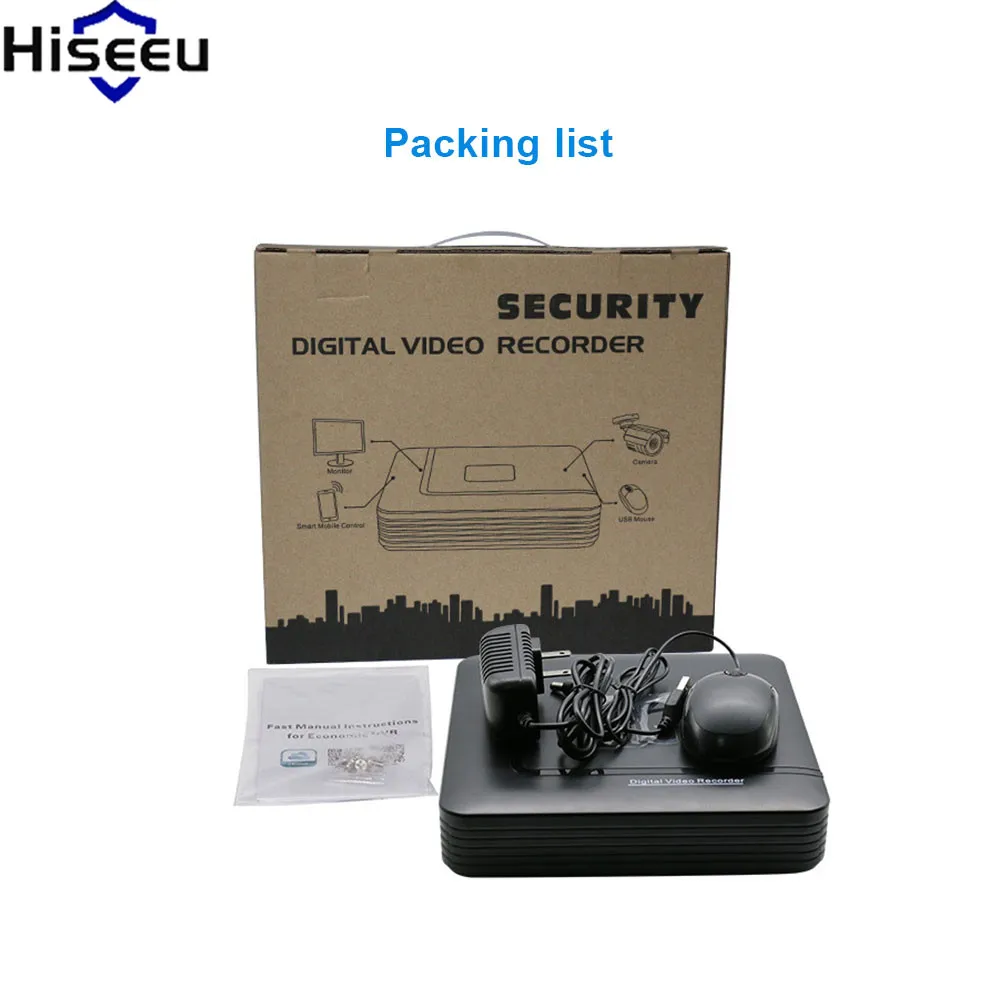 Hiseeu 1920*1080P ONVIF 2,0 IP Камера безопасности Системы H.264 VGA HDMI 4CH 4 канала мини DVR NVR для 1080P Камера удаленного просмотра 37