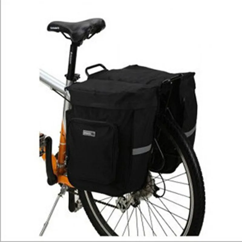 Best 30L Double Side Bike Rear Bag Pannier 600D Polyester Bicycle Carrier Bag PVC Cycling Rack Seat Bag MTB Saddle Bag Pouch BG0025 1