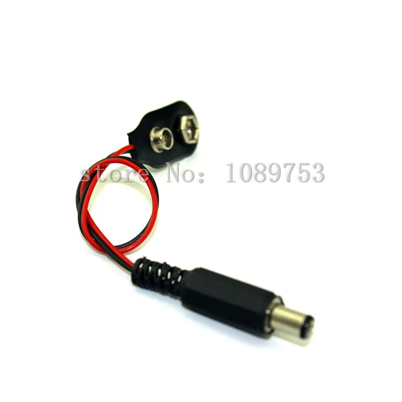 10PCS 9V DC I-Type 5.5*2.1mm Battery Power Cable Clip Barrel Jack Connector For Arduino Newest Electronics Stocks | Обустройство дома