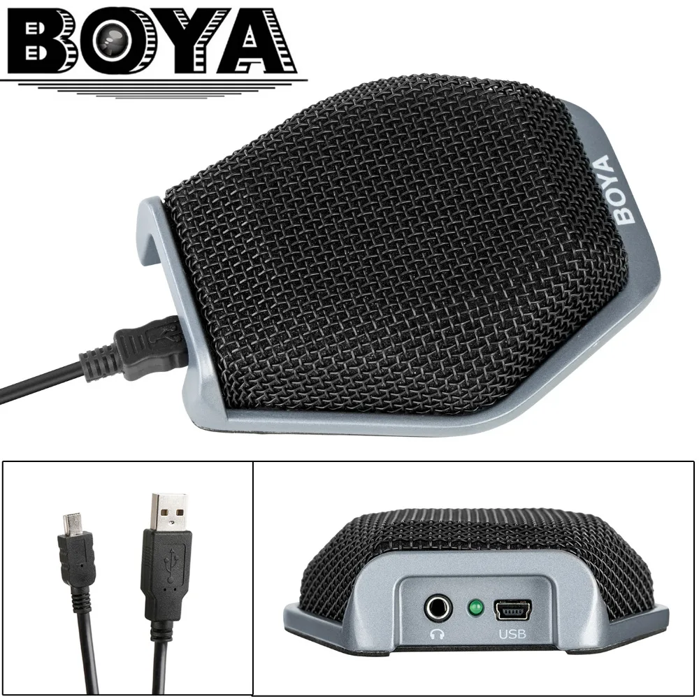 BOYA USB Desktop Conference Computer Stereo Microphone 180