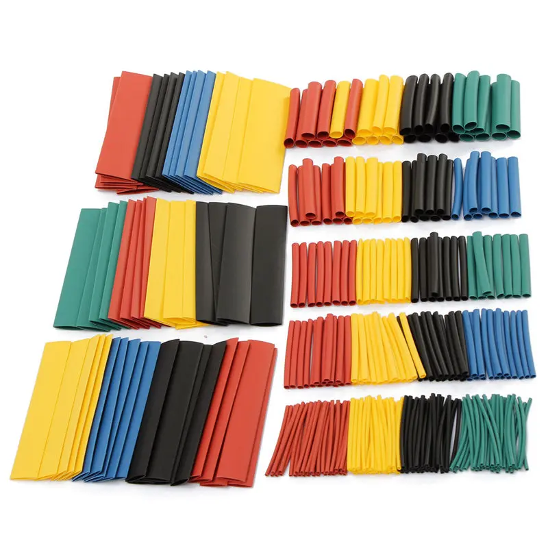 

328Pcs 8 Sizes Multi Color SOLOOP Assortment Ratio 2:1 Heat Shrink Tubing Sleeving For Wrap 5 Colors Tube Sleeving Wrap Wire Kit