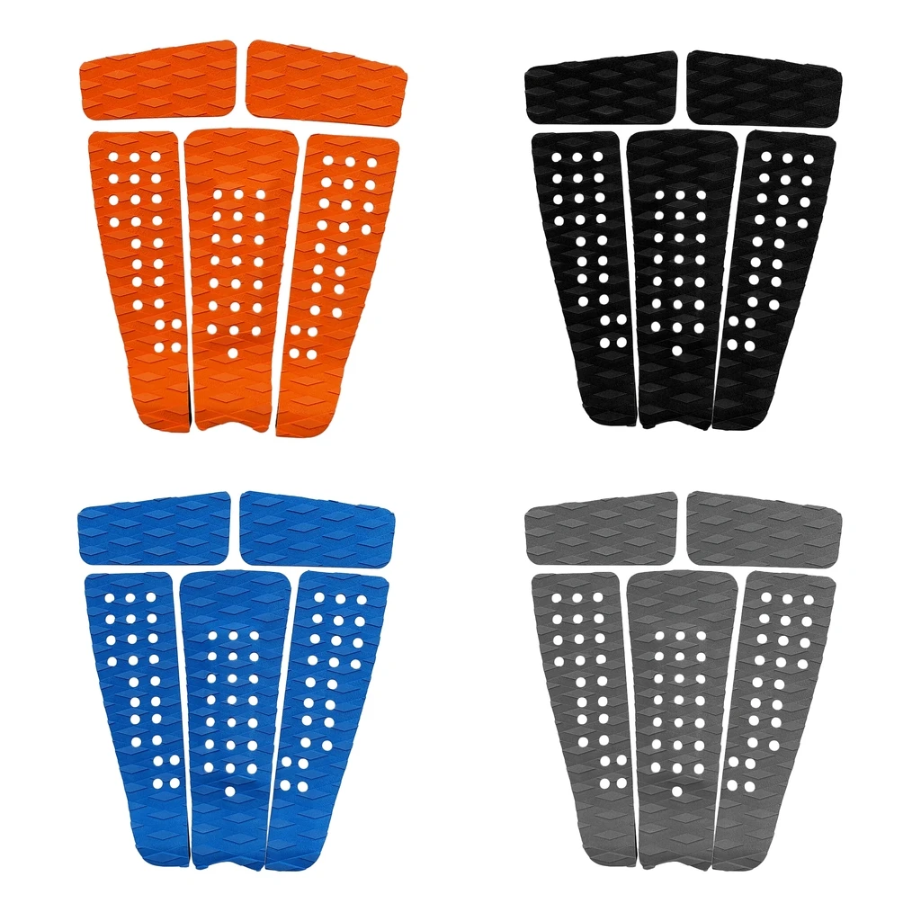 5 Pieces Diamond Grooved Premium EVA Surfboard SUP Traction Deck Grip Tail Pad Water Sports Surfing Accessories - 4 Colors