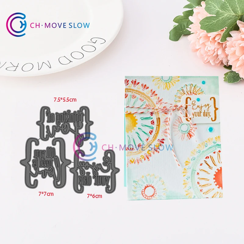 

CH Boho Rounds Sentiments Stencil Metal Cutting Dies For Scrapbooking Practice Hands-on DIY Album Decor Card Craft Dies