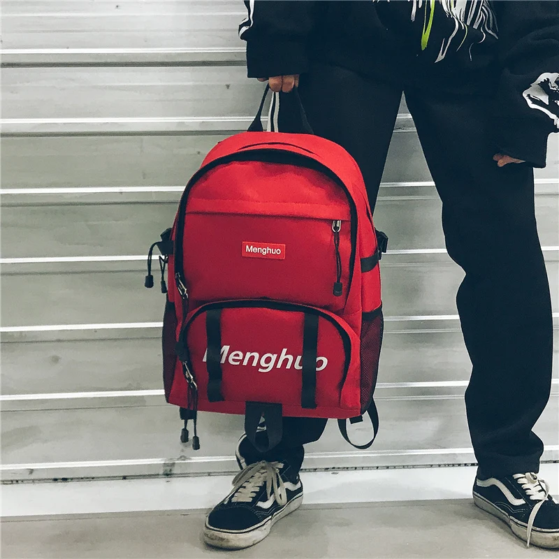 2017 Fashion School bag Waterproof Nylon Men Backpack Bag Women Mochila Escolar Travel Bag Rucksack Trekking Bag Menghuo Brand (35)