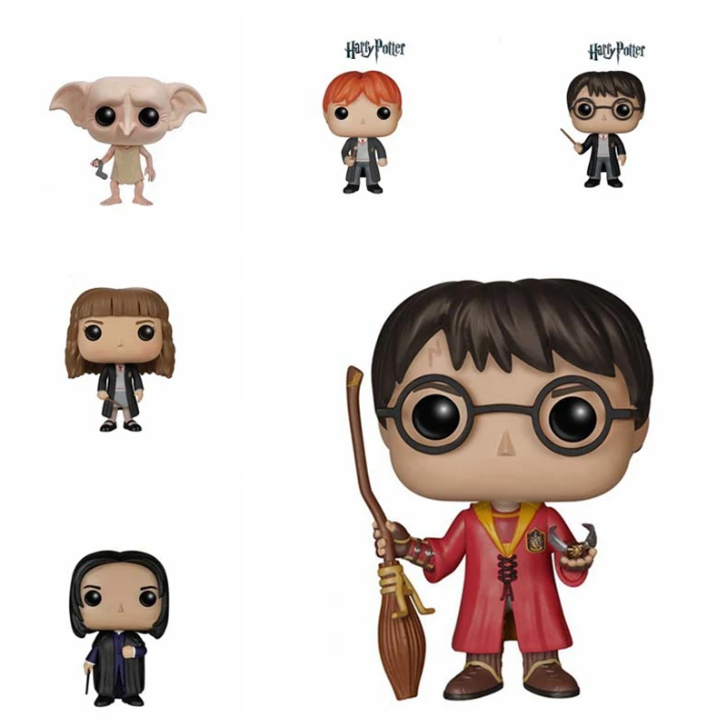 

The Harry Potter Dobby Hermione Ron Dumbledore Toy Quidditch Magic Hat Harry Poter Action Figures Doll For Kids Gifts