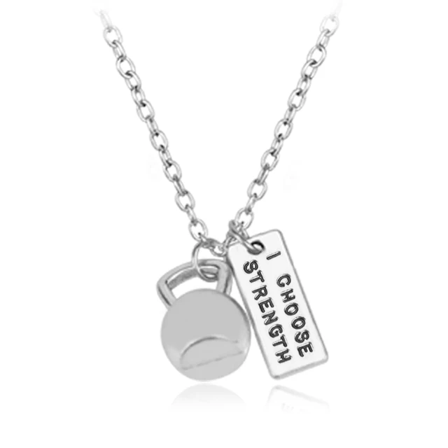 KTZM Bilanciere Fitness 45 Lbs Peso Crossfit Palestra Antica Collana Pendente Regalo per Gli Appassionati di Fitness Accessori