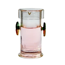 Новинка 190CC термостойкий стеклянный цветочный Чайник Китайский кунг-фу чайник с фильтром прозрачный креативный чайник для заварки