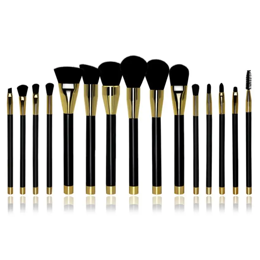 15pcs Makeup Brushes Set Powder Foundation Eyeshadow Eyeliner Lip Brush