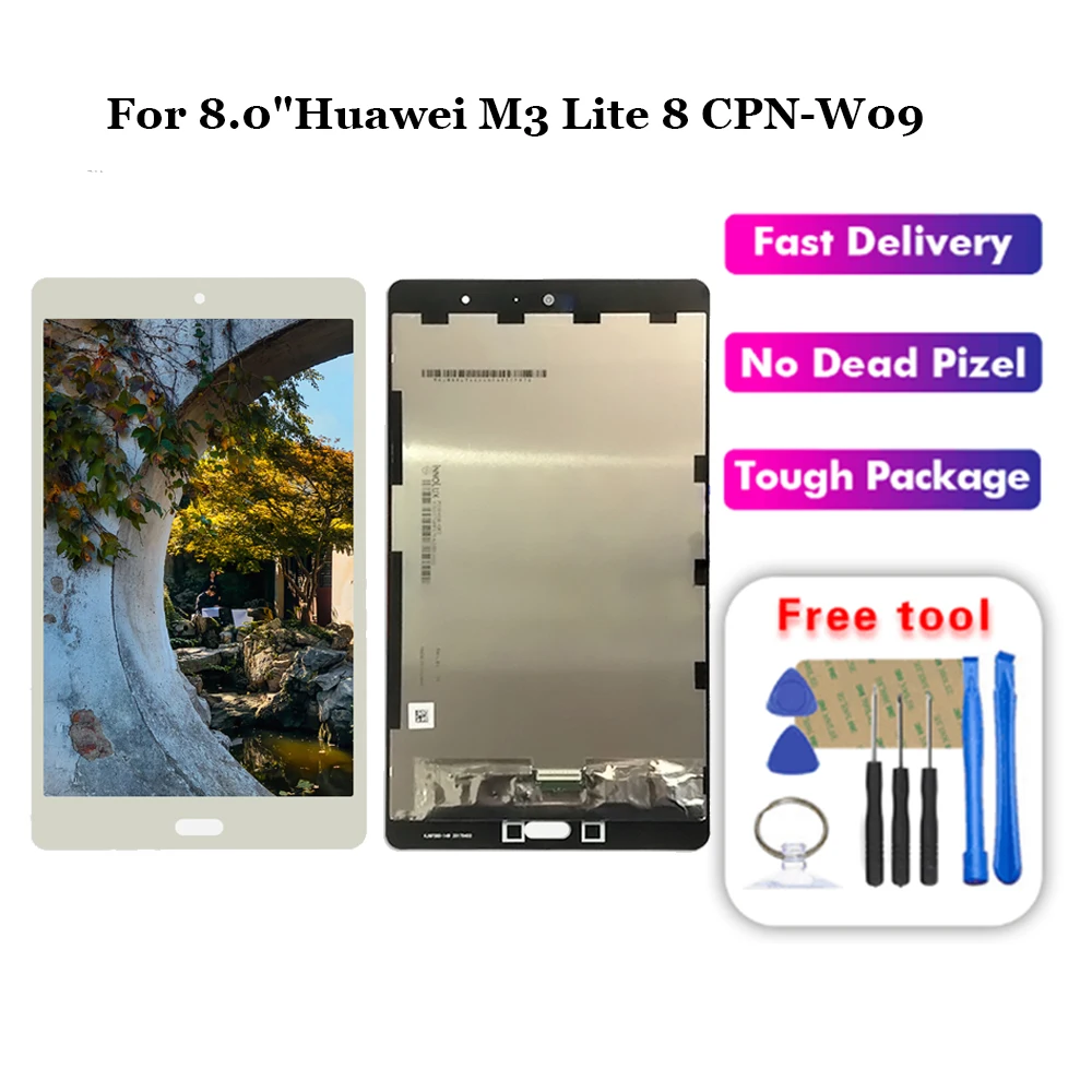 Для 8 0 &quotHuawei M3 Lite CPN W09 AL00 L09 ЖК дисплей с сенсорным экраном и дигитайзером в