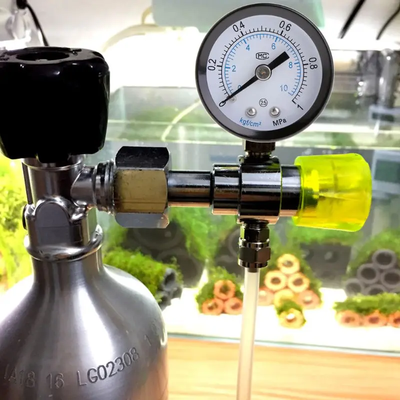 

CO2 Pressure Gage Aquarium Fish Tank Carbon Dioxide Air Gauge Dial Scale PT1/8