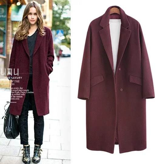 2018 Autumn Winter Fashion Women Wool Coat Loose Imitation ... 2018 Autumn Winter F