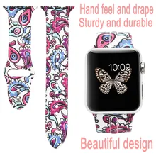 Odog мягкий силиконовый ремешок с принтом для Apple Watch 4 3 2 1 серия 44 мм 42 мм 38 мм наручные часы Спортивные часы женские часы