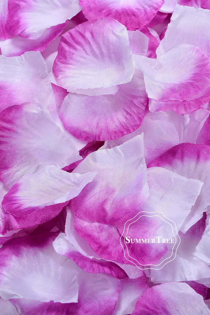 100 шт./упак. шелковые лепестки роз Таблица Конфетти искусственный цветок Baby Shower ремесел принадлежности для свадебной вечеринки Рождественский Venue Декор - Цвет: White Purple