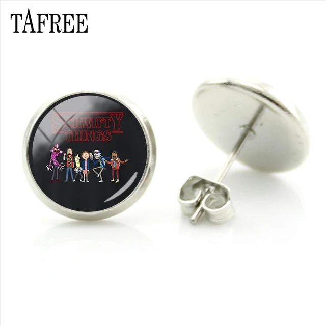 TAFREE Fashion Jewelry American Thriller TV Series Stranger Things Sliver Stud Earrings Women Party Decorations Earrings QF118 QF137