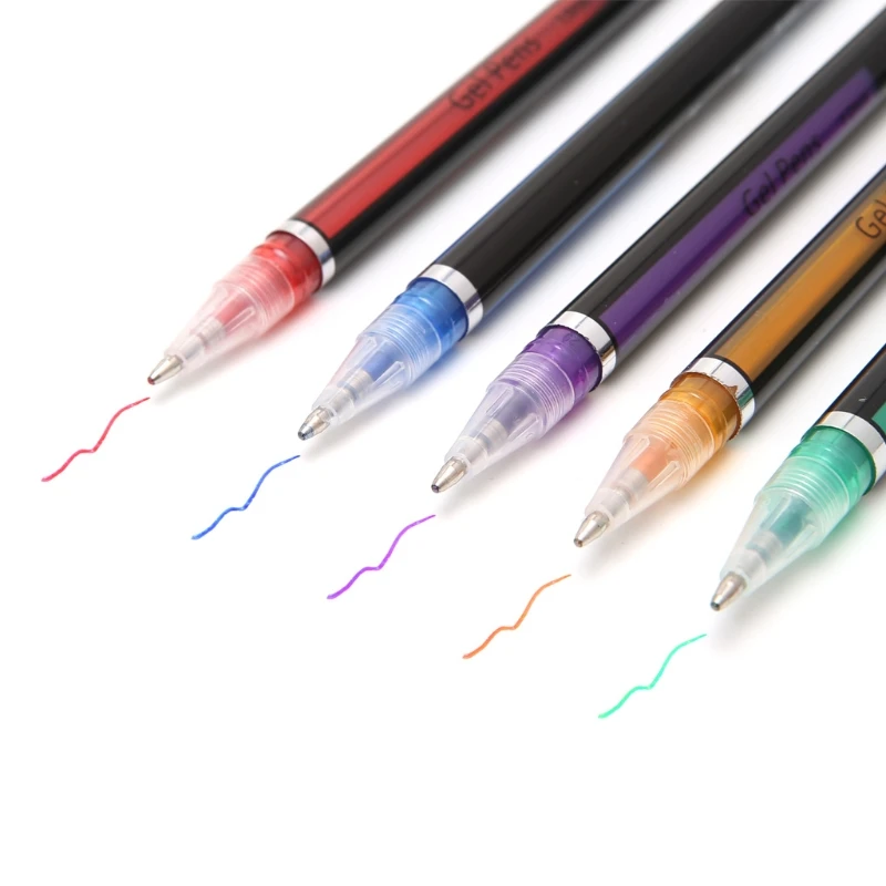 Набор цветных гелевых ручек, уникальные цвета, гелевые ручки для взрослых, художественные маркеры для детей, принадлежности для рисования, подарочный набор, 48 цветов