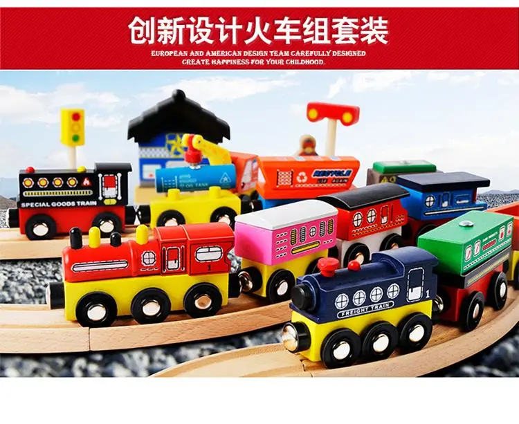 Onshine брендовые Детские деревянные магнитные игрушки поезд/Дети кран транспорт транспортные средства для мальчика подарки на день рождения