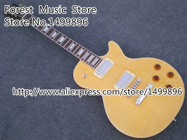 Cheap Classical Musical Instrument Tiger Flame LP Standard Chinese Electric Guitar As Picture In Stock