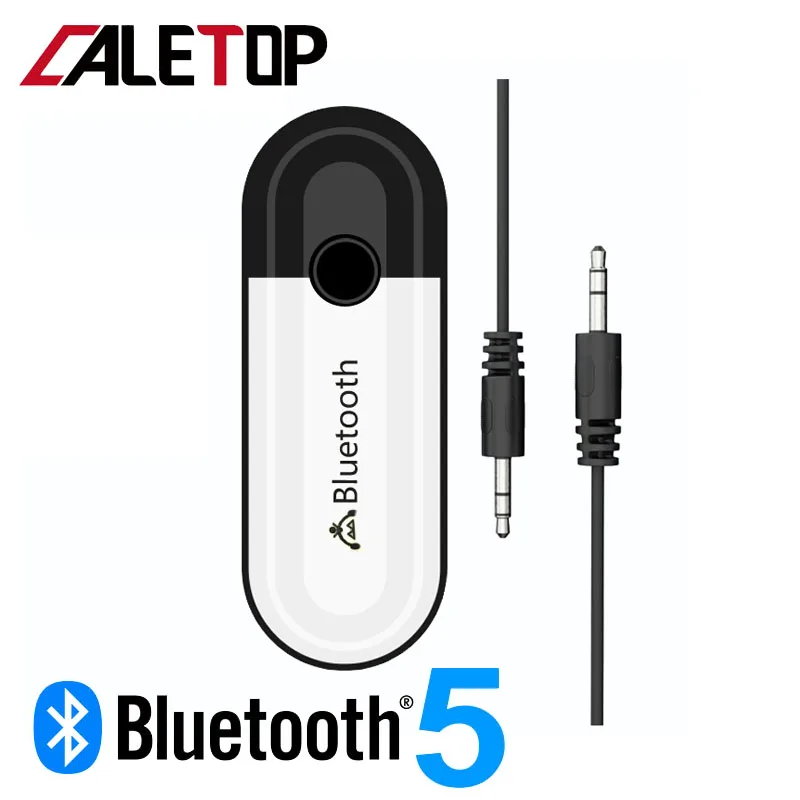 Аудиоприемник CALETOP для автомобиля Bluetooth 5 0 AUX 2 в 1 беспроводной аудиоадаптер