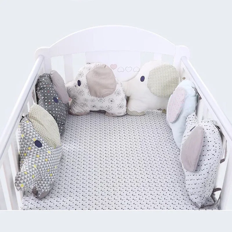6 шт. Детская кровать бампер Гибкая комбинация спинка подушка слон кроватка бампер мягкая детская кроватка вокруг защиты детская игрушка - Цвет: As Pictures