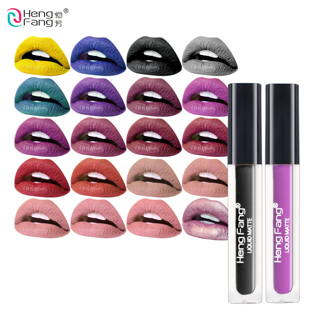 

20 Colors Long-lasting Lip Gloss Waterproof Matte Liquid Lipstick 2g Beauty Makeup Brand HengFang #H7014