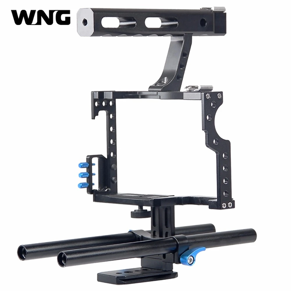 Профессиональная ручка DSLR Rig Видео камера клетка стабилизатор для Sony Alpha A7S A7 A7R A7RII