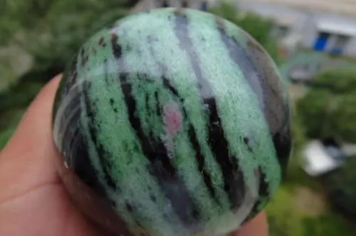 

WW 06150 Natural Ruby in Zoisite Sphere Gem Ball Healing China